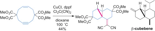 Construction of carbocycles initiated by Cu-catalyzed radical reaction of Cl2C(CN)2