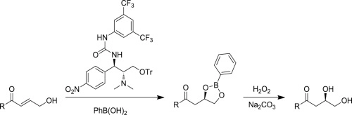 Chloramphenicol base chemistry. Part 101: Asymmetric synthesis of α-hydroxy chiral alcohols via intramolecular Michael additions of γ-hydroxy-α, β-unsaturated enones with chloramphenicol base derived bifunctional urea organocatalysts
