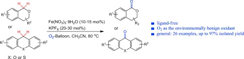 Ferric nitrate-catalyzed aerobic oxidation of benzylic sp3 CH bonds of ethers and alkylarenes