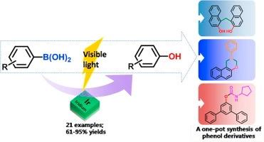 Cyclometalated Ir(III) complexes-catalyzed aerobic hydroxylation of arylboronic acids induced by visible-light