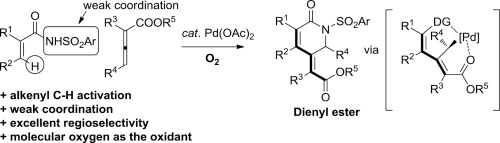 Dienyl esters synthesis: Palladium-catalyzed C–H olefination of electron-deficient alkenes with allenoates