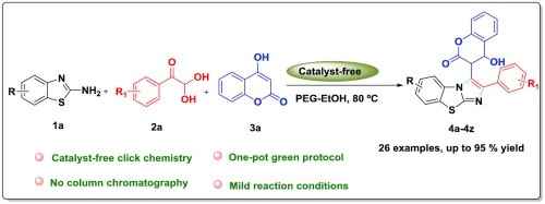 A pot-economical and green synthesis of novel (benzo[d]imidazo[2,1-b]thiazol-3-yl)-2H-chromen-2-one in ethanol–PEG-600 under catalyst-free conditions
