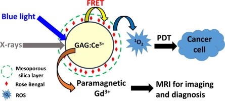Magnetic-luminescent cerium-doped gadolinium aluminum garnet nanoparticles for simultaneous imaging and photodynamic therapy of cancer cells