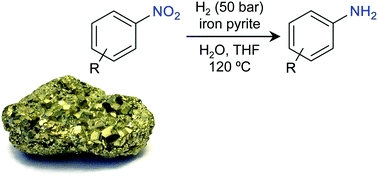 Bulk iron pyrite as a catalyst for the selective hydrogenation of nitroarenes