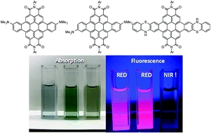 Rearrangement of an aniline linked perylene bisimide under acidic conditions and visible to near-infrared emission from the intramolecular charge-transfer state of its fused derivatives