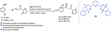An asymmetric vinylogous Mukaiyama-Michael reaction of [small alpha],[small beta]-unsaturated 2-acyl imidazoles catalyzed by chiral Sc(III)- or Er(III)-pybox complexes