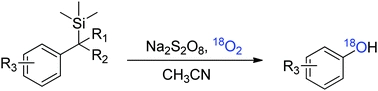 Direct oxidation of the C(sp2)-C(sp3) bond from benzyltrimethylsilanes to phenols