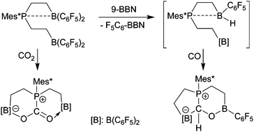 Cooperative carbon monoxide to formyl reduction at a trifunctional PBB frustrated Lewis pair