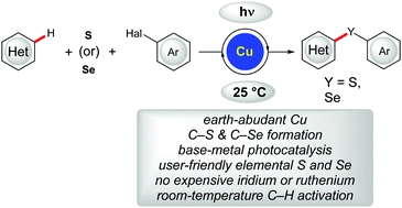 Photo-induced copper-catalyzed C-H chalcogenation of azoles at room temperature
