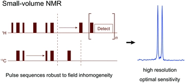 Toward high-resolution NMR spectroscopy of microscopic liquid samples