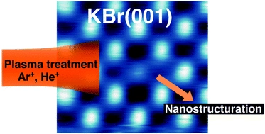Nanostructuring of an alkali halide surface by low temperature plasma exposure