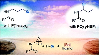 Rh-catalyzed regiodivergent hydrosilylation of acyl aminocyclopropanes controlled by monophosphine ligands