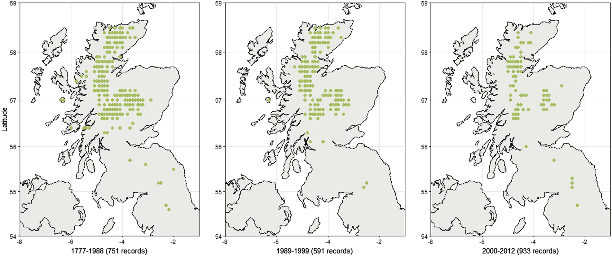 Genetic diversity maintained among fragmented populations of a tree undergoing range contraction