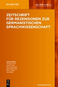 Zeitschrift für Rezensionen zur germanistischen Sprachwissenschaft