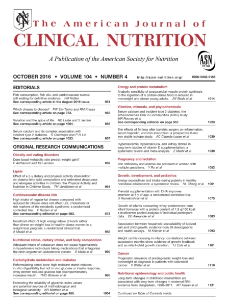 The American Journal of Clinical Nutrition