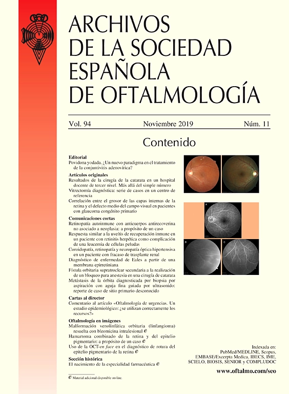 Archivos de la Sociedad Espanola de Oftalmologia