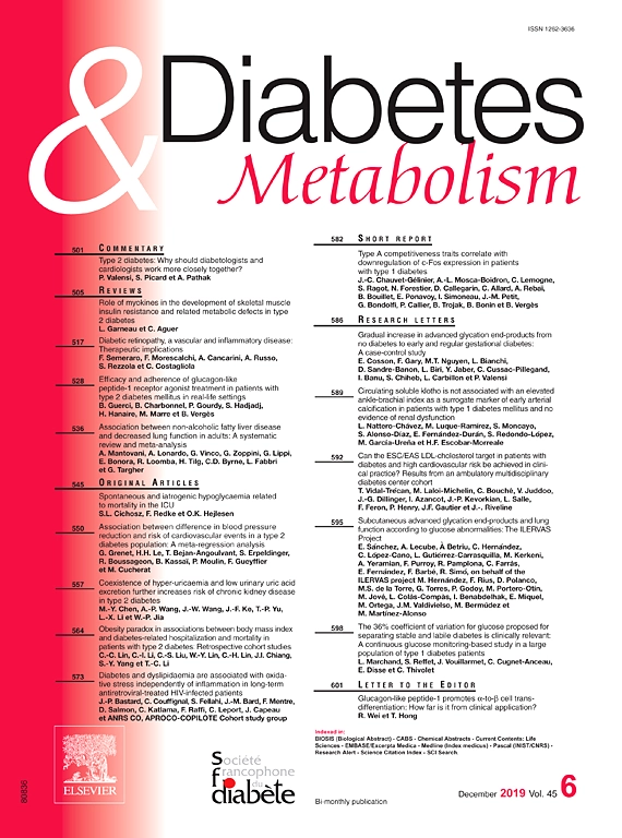 Diabetes and Metabolism Journal