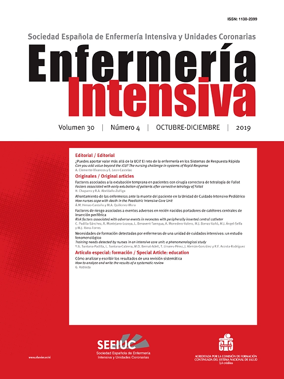 Enfermeria intensiva / Sociedad Espanola de Enfermeria Intensiva y Unidades Coronarias