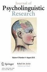 Journal of Psycholinguistic Research