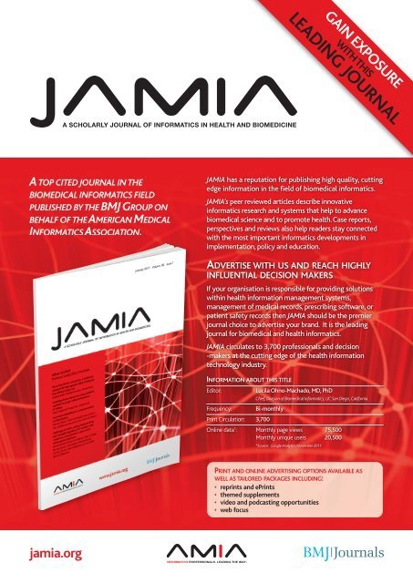 Journal of the American Medical Informatics Association : JAMIA