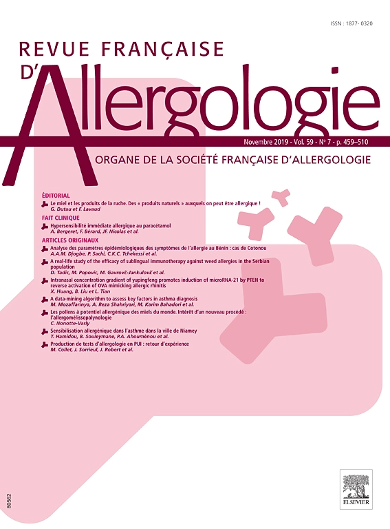 Revue Francaise d'Allergologie