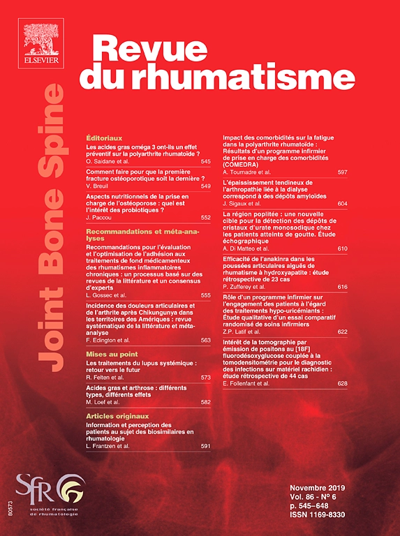 Revue du Rhumatisme (Edition Francaise)
