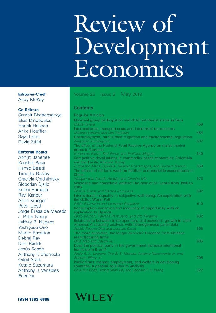 Review of Development Economics