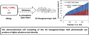 Photo-electrochemical Property of 2D Hexagonal-shape GaN Nanoplates Synthesized Using Solid Nitrogen Source in Molten Salt